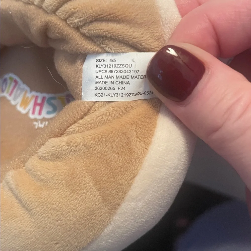 Squishmallows Kid’s Adorable Dog Slippers Size 4/5